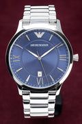  Shop Authentic Emporio Armani Giovanni Quartz Blue Dial Silver Steel Strap Watch For Men - AR11227 - Luxxuri