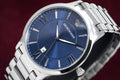  Shop Authentic Emporio Armani Giovanni Quartz Blue Dial Silver Steel Strap Watch For Men - AR11227 - Luxxuri