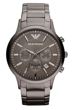  Shop Authentic Emporio Armani Classic Chronograph Grey Dial Grey Steel Strap Watch For Men - AR2454 - Luxxuri