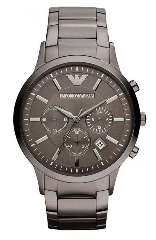  Shop Authentic Emporio Armani Classic Chronograph Grey Dial Grey Steel Strap Watch For Men - AR2454 - Luxxuri
