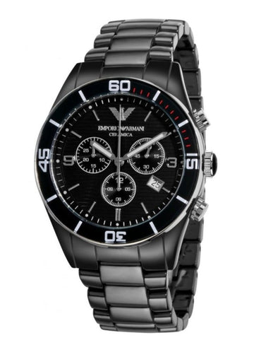  Shop Authentic Emporio Armani Black Ceramic Chronograph Black Dial Watch For Men - AR1421 - Luxxuri