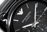  Shop Authentic Emporio Armani Luigi Chronograph Black Dial Black Stainless Steel Watch For Men - AR1507 - Luxxuri