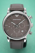  Shop Authentic Emporio Armani Classic Chronograph Brown Dial Brown Leather Strap Watch For Men - AR1734 - Luxxuri