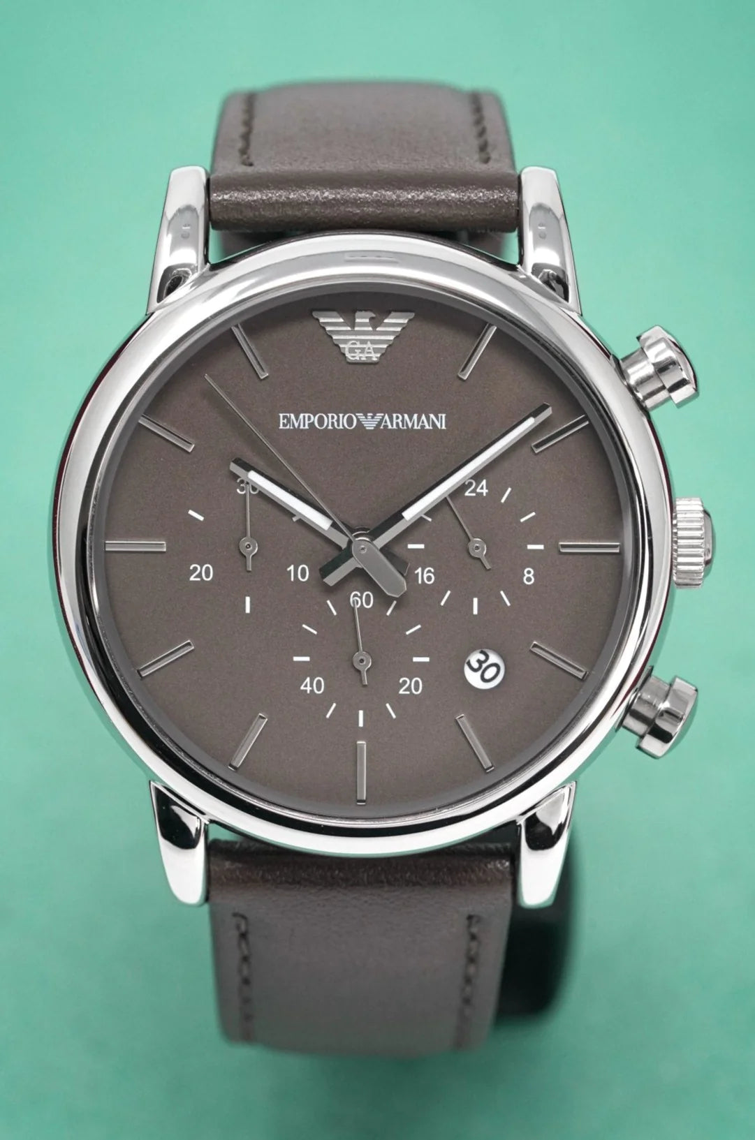  Shop Authentic Emporio Armani Classic Chronograph Brown Dial Brown Leather Strap Watch For Men - AR1734 - Luxxuri
