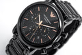  Shop Authentic Emporio Armani Luigi Ceramic Chronograph Black Dial Black Strap Watch For Men - AR1509 - Luxxuri