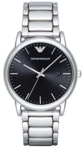  Shop Authentic Emporio Armani Luigi Quartz Black Dial Silver Steel Strap Watch For Men - AR2499 - Luxxuri