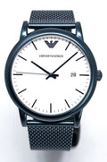  Shop Authentic Emporio Armani Luigi Quartz White Dial Blue Mesh Bracelet Watch For Men - AR11025 - Luxxuri