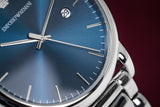  Shop Authentic Emporio Armani Luigi Blue Dial Silver Steel Strap Watch For Men - AR11089 - Luxxuri