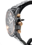  Shop Authentic Emporio Armani Mario Ceramic Chronograph Black Dial Black Steel Strap Watch For Men - AR70002 - Luxxuri