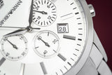  Shop Authentic Emporio Armani Renato Chronograph Cream Dial Silver Steel Strap Watch For Men - AR2458 - Luxxuri