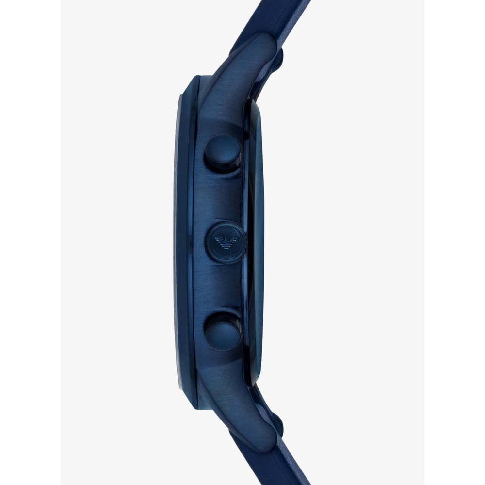  Shop Authentic Emporio Armani Renato Chronograph Silver Dial Blue Silicone Strap Watch For Men - AR11026 - Luxxuri