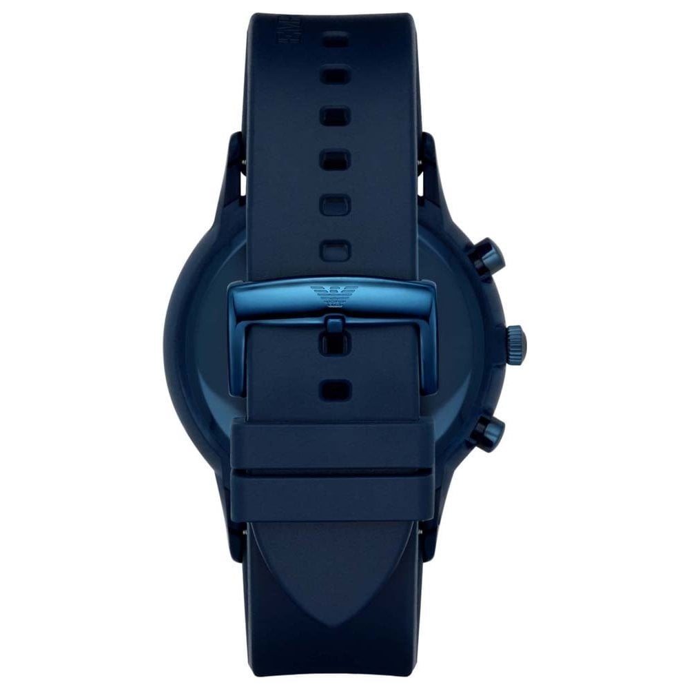  Shop Authentic Emporio Armani Renato Chronograph Silver Dial Blue Silicone Strap Watch For Men - AR11026 - Luxxuri