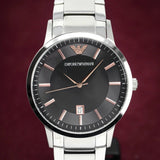  Shop Authentic Emporio Armani Renato Quartz Black Dial Silver Steel Strap Watch For Men - AR11179 - Luxxuri