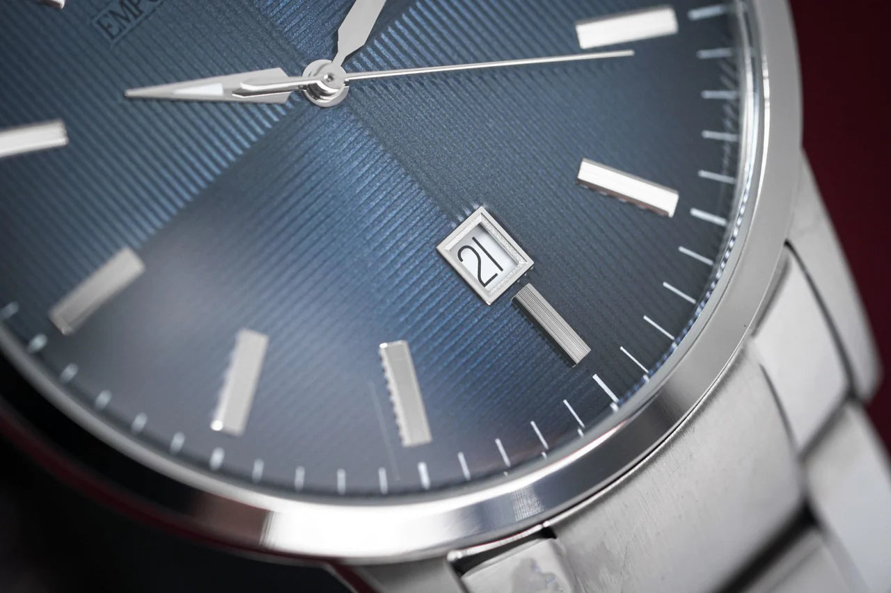  Shop Authentic Emporio Armani Renato Quartz Blue Dial Silver Steel Strap Watch For Men - AR11182 - Luxxuri