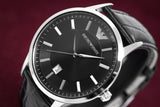  Shop Authentic Emporio Armani Renato Black Dial Leather Strap Watch For Men - AR2411 - Luxxuri