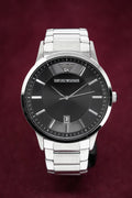  Shop Authentic Emporio Armani Sportivo Black Dial Silver Stainless Steel Watch For Men - AR2457 - Luxxuri