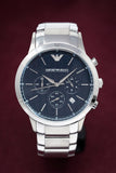  Shop Authentic Emporio Armani Renato Chronograph Blue Dial Silver Steel Strap Watch For Men - AR2486 - Luxxuri