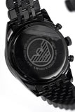 Shop Authentic Emporio Armani Tazio Chronograph Black Dial Black Steel Strap Watch For Men - AR5989 - Luxxuri