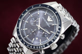  Shop Authentic Emporio Armani Sportivo Chronograph Blue Stainless Steel Watch For Men - AR6072 - Luxxuri