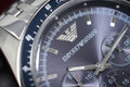  Shop Authentic Emporio Armani Sportivo Chronograph Blue Stainless Steel Watch For Men - AR6072 - Luxxuri