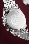 Emporio Armani Sportivo Chronograph Silver Dial Silver Steel Strap Watch For Men - AR6073
