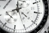  Shop Authentic Emporio Armani Sportivo Chronograph Silver Dial Silver Steel Strap Watch For Men - AR6073 - Luxxuri