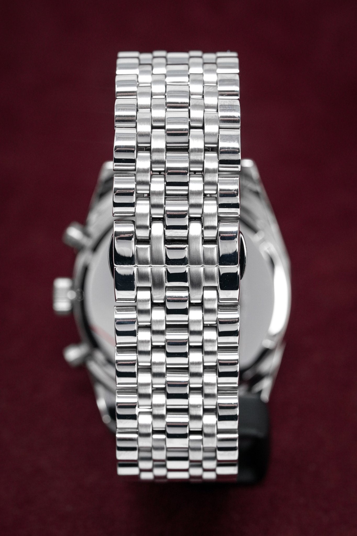  Shop Authentic Emporio Armani Tazio Chronograph Black Dial Silver Steel Strap Watch For Men - AR5988 - Luxxuri