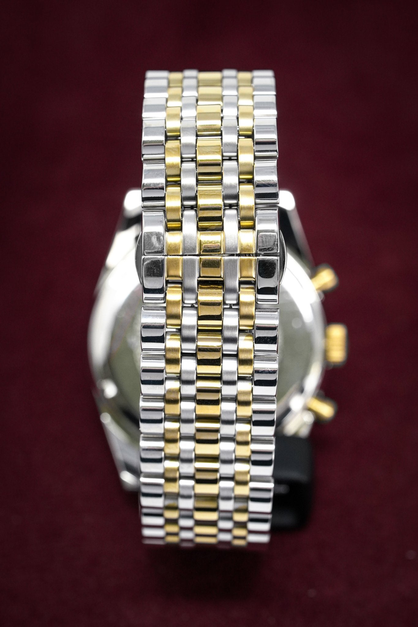  Shop Authentic Emporio Armani Tazio Chronograph Blue Dial Two Tone Stainless Steel Watch For Men - AR6088 - Luxxuri