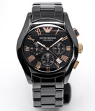  Shop Authentic Emporio Armani Valente Ceramica Chronograph Black Dial Black Steel Strap Watch For Men - AR1410 - Luxxuri