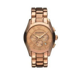  Shop Authentic Emporio Armani Valente Chronograph Rose Gold Dial Rose Gold Steel Strap Watch For Men - AR0365 - Luxxuri