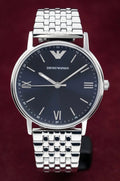  Shop Authentic Emporio Armani Kappa Quartz Blue Dial Silver Steel Strap Watch For Men - AR80010 - Luxxuri