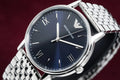  Shop Authentic Emporio Armani Kappa Quartz Blue Dial Silver Steel Strap Watch For Men - AR80010 - Luxxuri