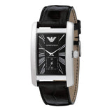 Shop Authentic Emporio Armani Black Dial Black Leather Strap Watch For Men - AR0143 - Luxxuri