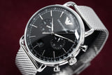  Shop Authentic Emporio Armani Chronograph Black Dial Silver Mesh Bracelet Watch For Men - AR11104 - Luxxuri
