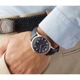  Shop Authentic Emporio Armani Renato Analog Blue Dial Black Leather Strap Watch For Men - AR2506 - Luxxuri