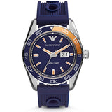  Shop Authentic Emporio Armani Sportivo Chronograph Quartz Blue Dial Blue Rubber Strap Watch For Men - AR6045 - Luxxuri