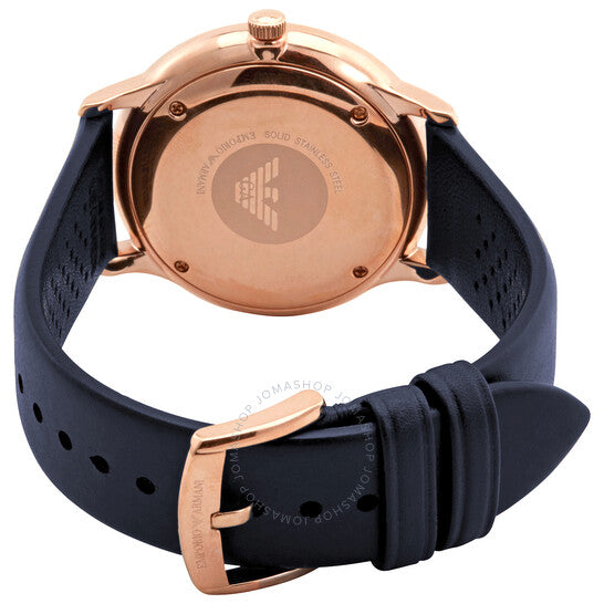  Shop Authentic Emporio Armani Classic Quartz Blue Dial Blue Leather Strap Watch For Men  - AR2071 - Luxxuri