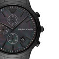  Shop Authentic Emporio Armani Renato Chronograph Mother of Pearl Black Dial Black Steel Strap Watch For Men - AR11275 - Luxxuri