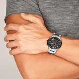  Shop Authentic Emporio Armani Classic Chronograph Black Dial Silver Steel Strap Watch For Men - AR2434 - Luxxuri