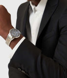  Shop Authentic Emporio Armani Renato Automatic Blue Dial Silver Steel Strap Watch For Men - AR60037 - Luxxuri