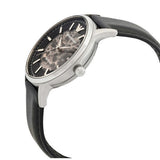  Shop Authentic Emporio Armani Meccanico Skeleton Automatic Black Dial Black Leather Strap Watch for Men - AR60038 - Luxxuri