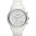  Shop Authentic Emporio Armani Luigi Chronograph Ceramic White Dial White Ceramic Strap Watch For Men - AR1499 - Luxxuri