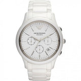  Shop Authentic Emporio Armani Luigi Chronograph Ceramic White Dial White Ceramic Strap Watch For Men - AR1499 - Luxxuri