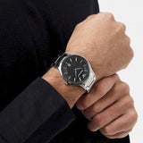  Shop Authentic Emporio Armani Renato Quartz Black Dial Silver Steel Strap Watch For Men - AR11181 - Luxxuri