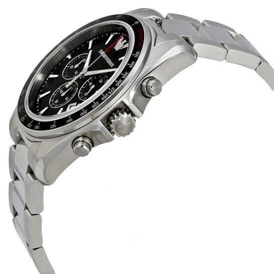  Shop Authentic Emporio Armani Sigma Chronograph Black Dial Silver Steel Strap Watch For Men - AR6098 - Luxxuri