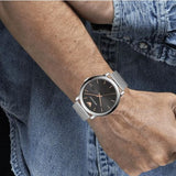  Shop Authentic Emporio Armani Luigi Analog Black Dial Silver Mesh Bracelet Watch For Men - AR11272 - Luxxuri