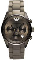 Emporio Armani Sportivo Chronograph Brown Dial Brown Steel Strap Watch For Men - AR5950
