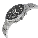  Shop Authentic Emporio Armani Sportivo Chronograph Black Dial Silver Steel Strap Watch For Men - AR2460 - Luxxuri