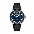  Shop Authentic Emporio Armani Diver Three-Hand Quartz Blue Dial Blue Leather Strap Watch For Men - AR11516 - Luxxuri