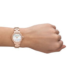  Shop Authentic Emporio Armani Aira Three Hand Mother of Pearl Dial Rose Gold Steel Strap Watch For Women - AR11523 - Luxxuri